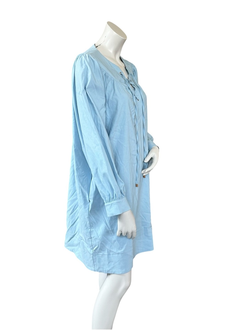 Tuckernuck Pomander Place Robbie Baby Blue Long Sleeve Mini Shift Dress Large - Picture 5 of 9